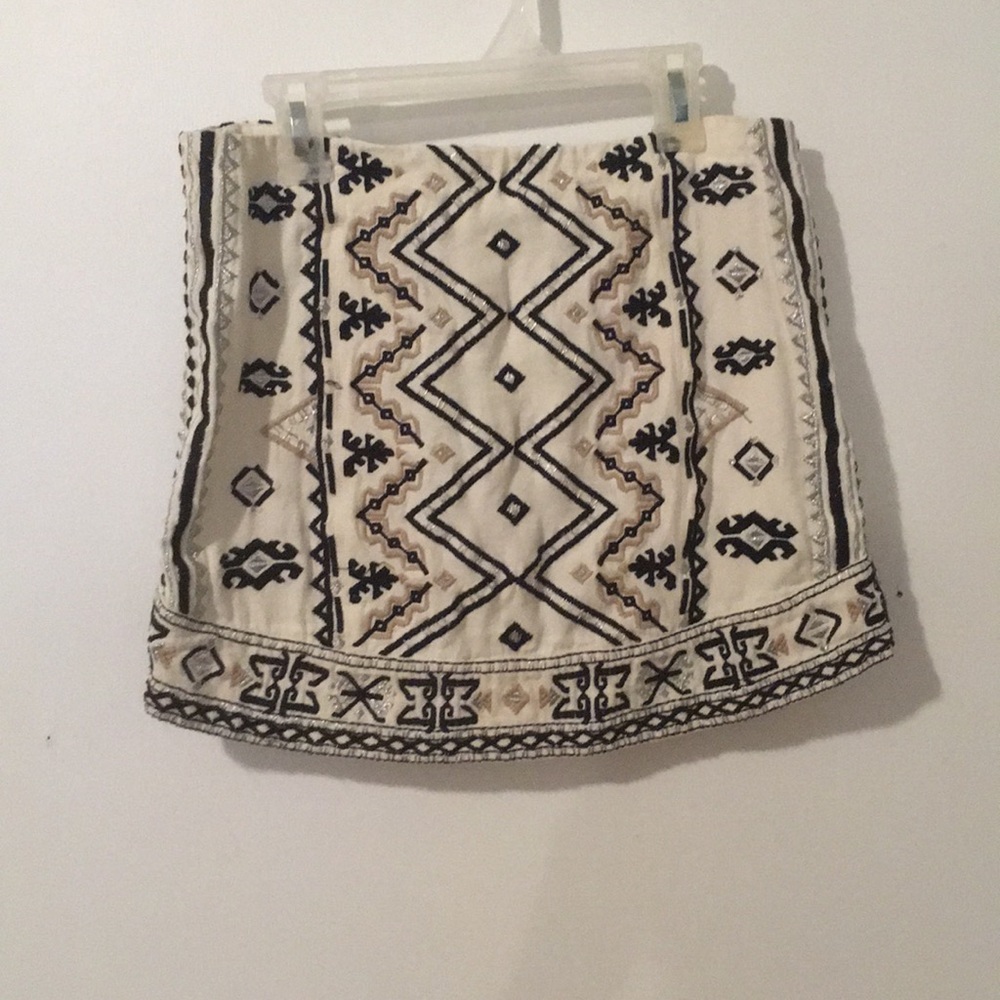 ecote white embroidered skirt